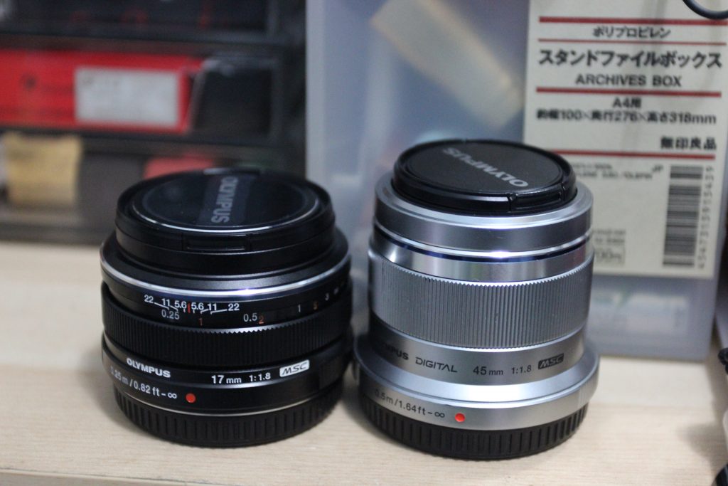 Olympus 45mm and 17mm