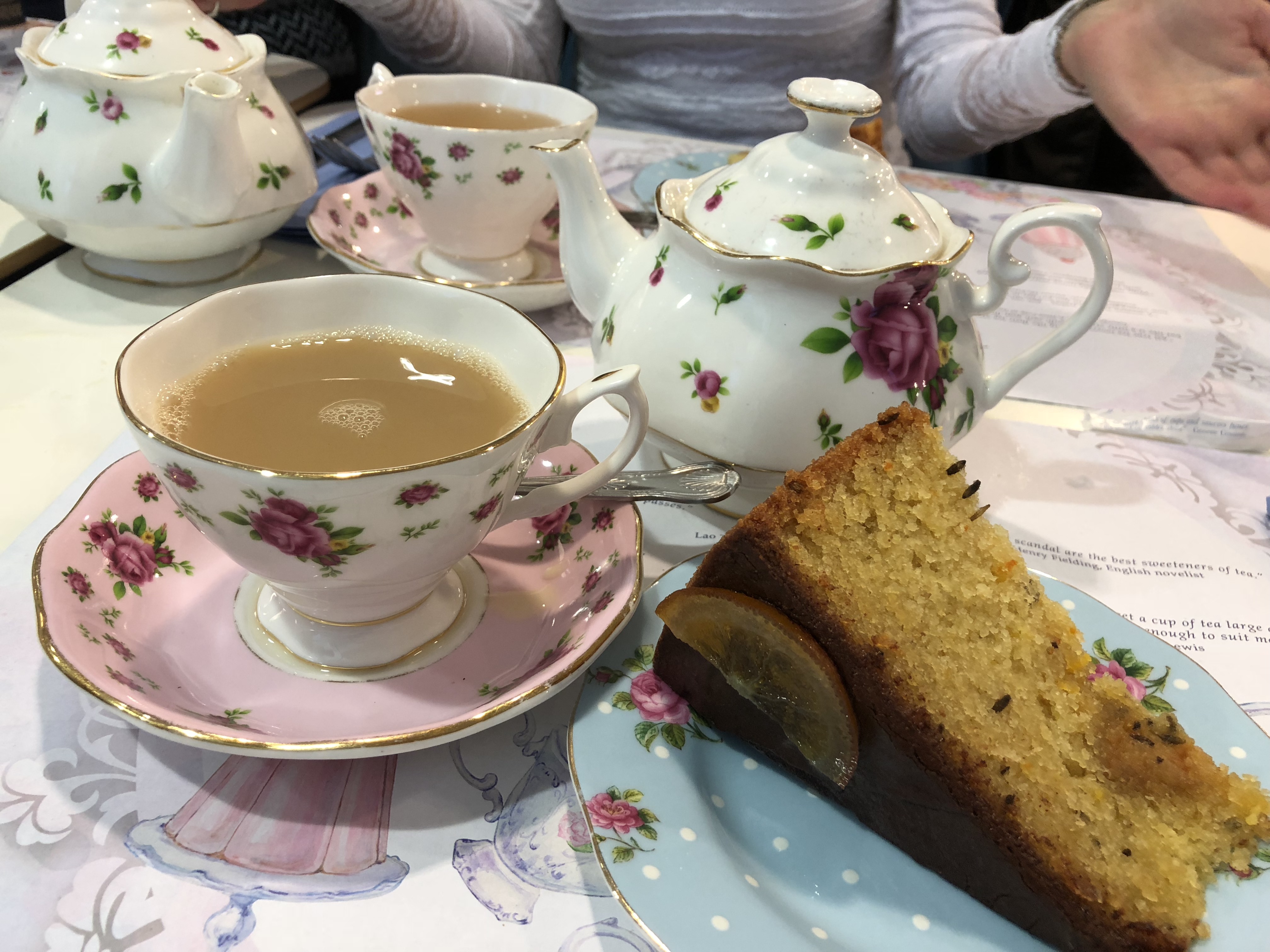 the tea terrace cake and tea
