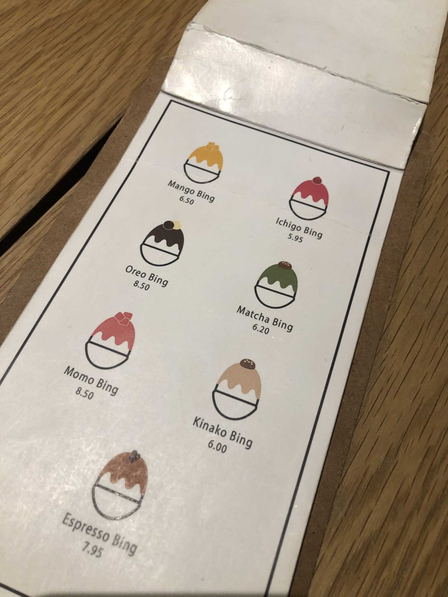 Shibuya soho menu