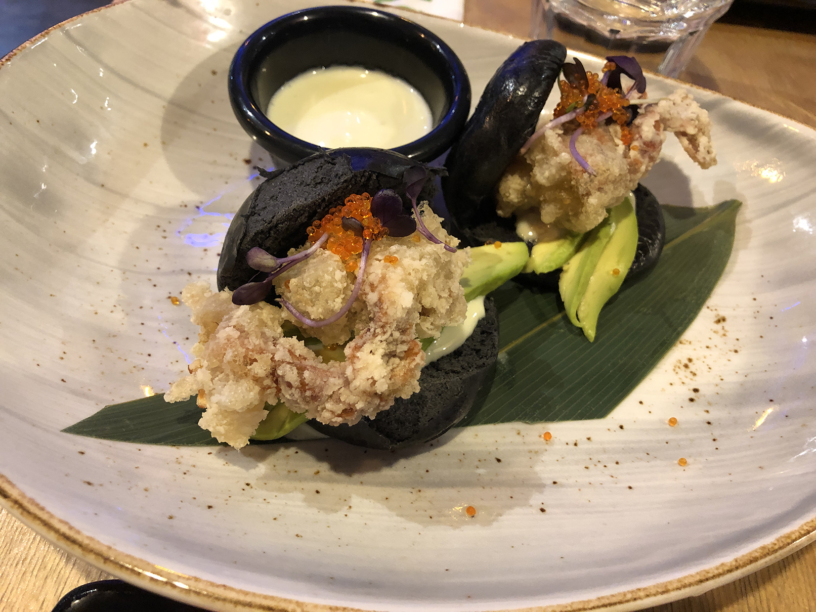 soft shell crab bao - Hikari restaurant