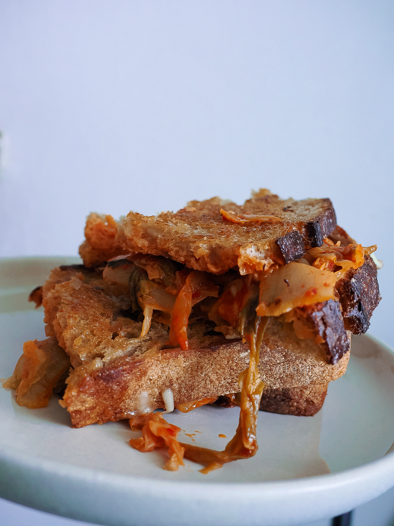 kimchi cheese toastie with Kelly loves kimchi recipe