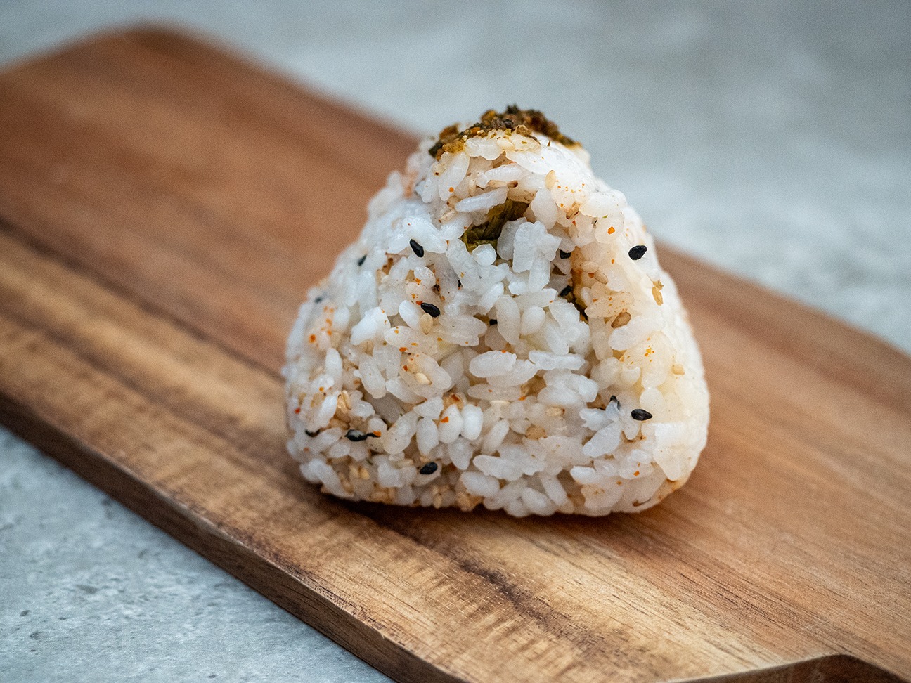 Kombu rice ball close up Sosaku onigiri