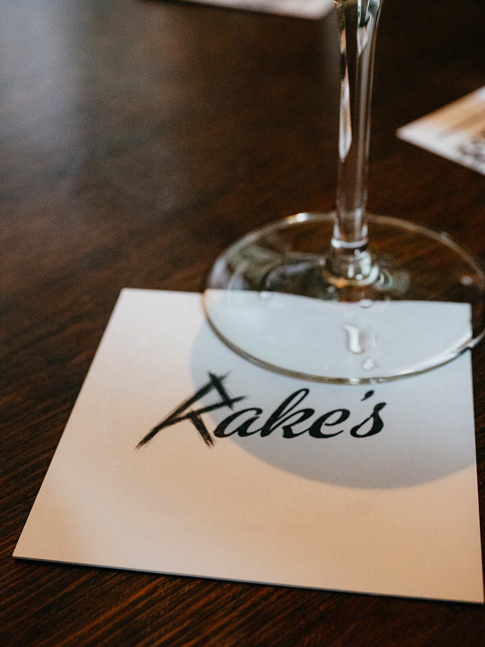 Close up of Rake's coaster