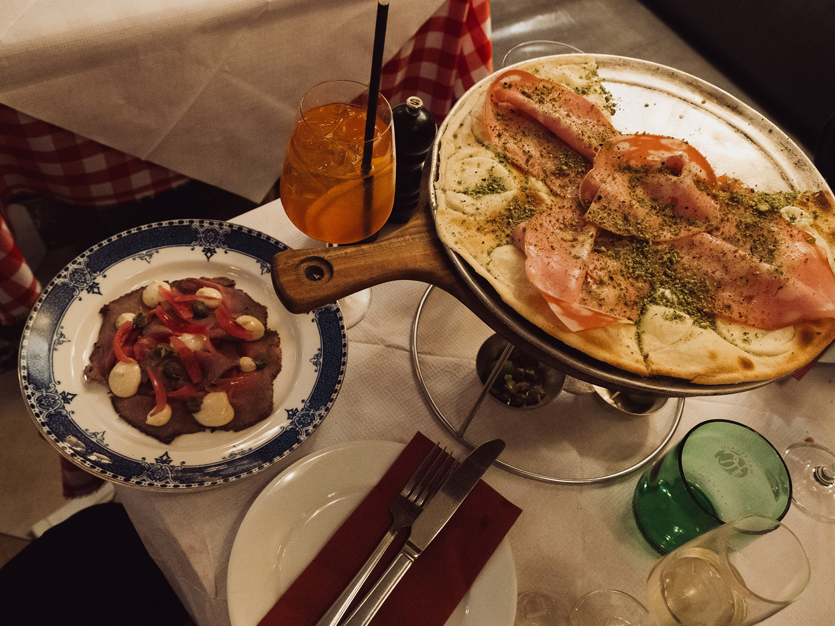Beef Tonnato and Focaccia & Mortadella