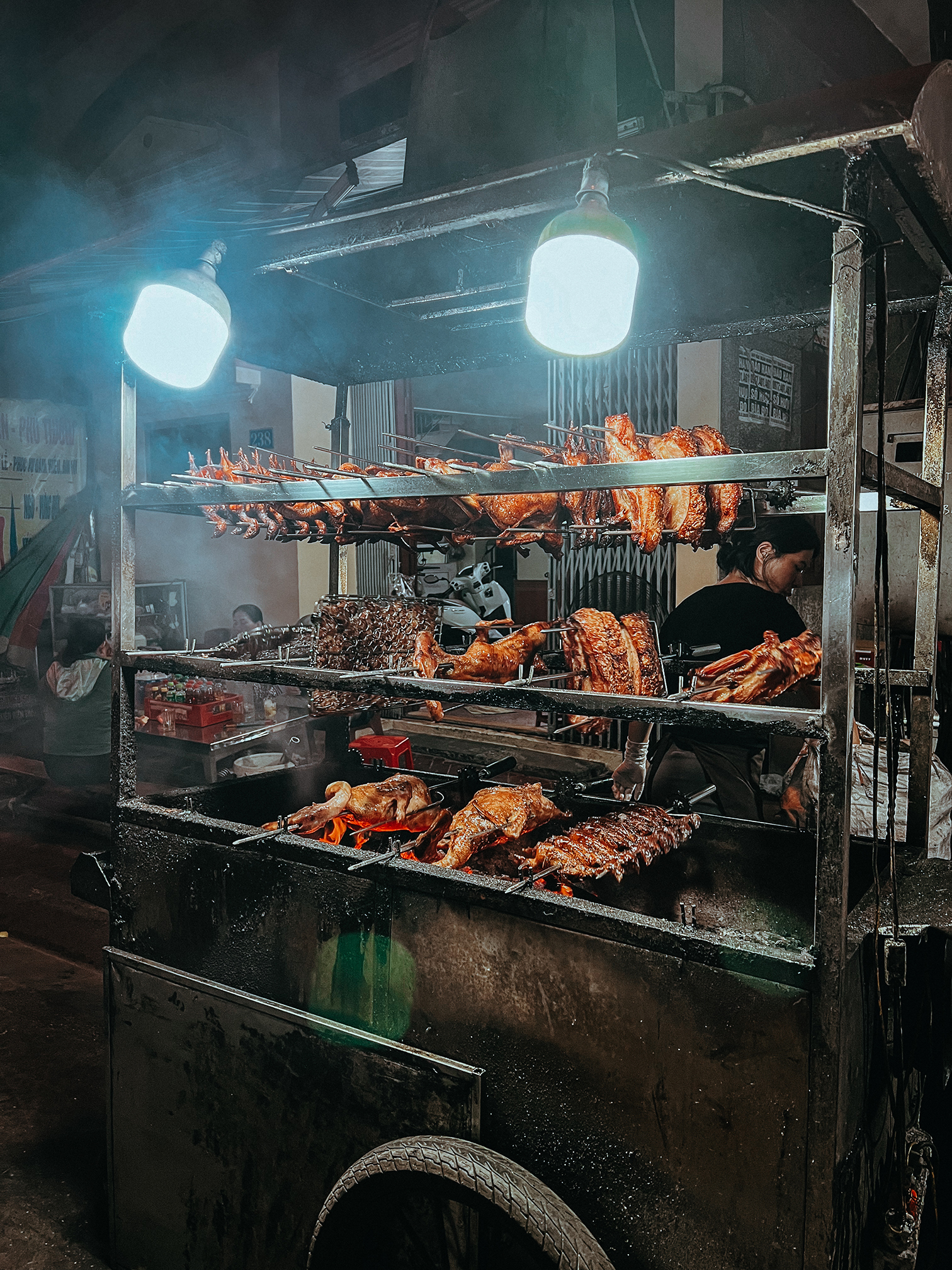 roasted meats stall