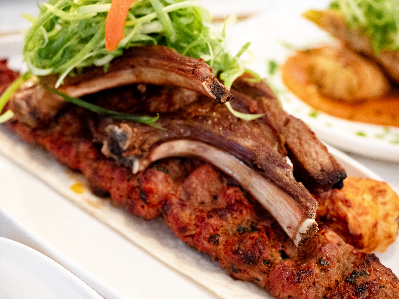 Skewd mixed kebab platter