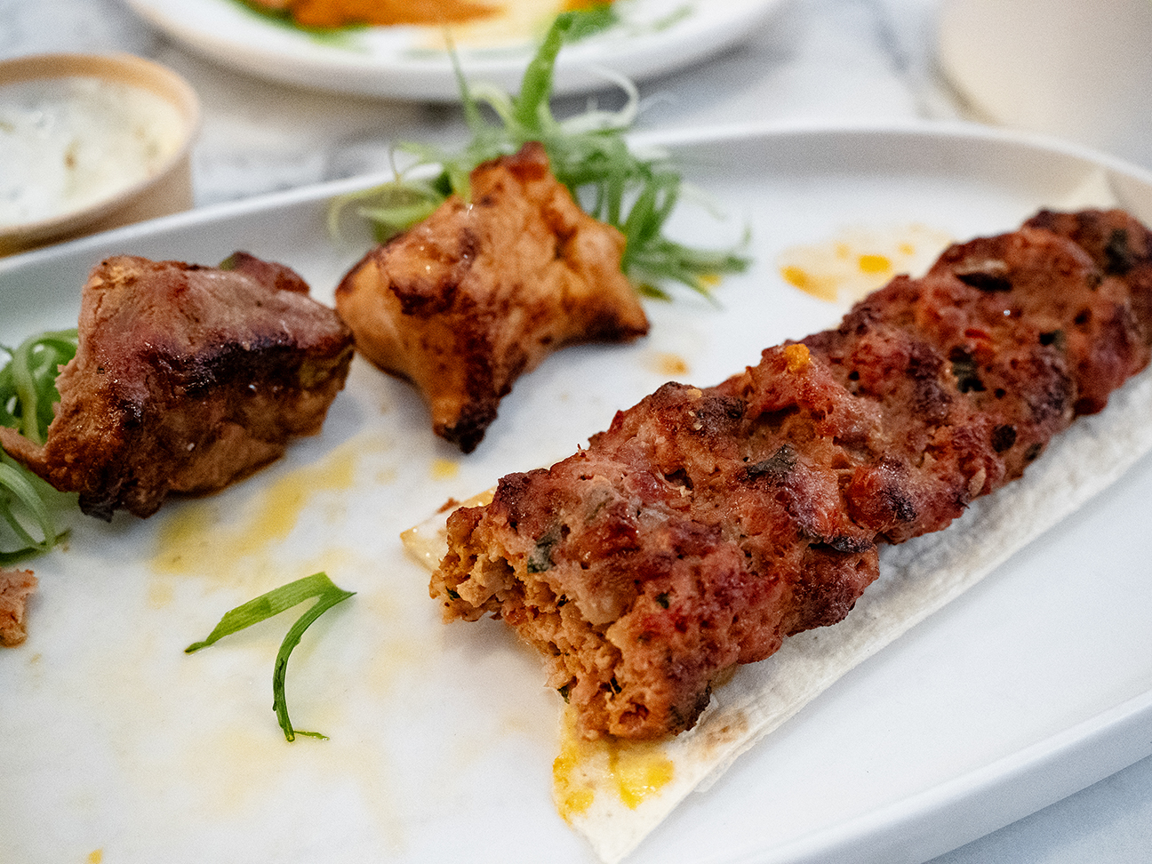 chicken lamb shish and adana lamb shish