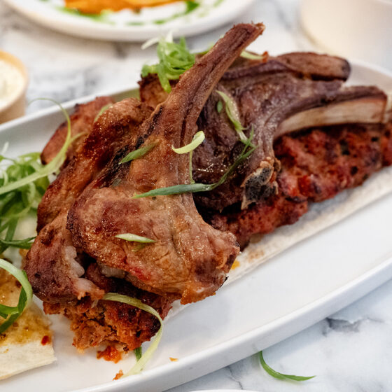 lamb chops skewd