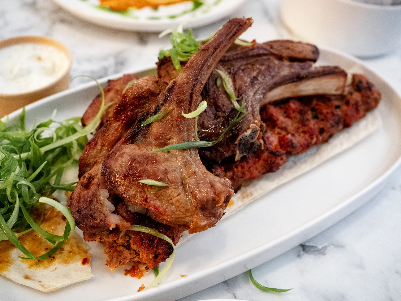 lamb chops skewd