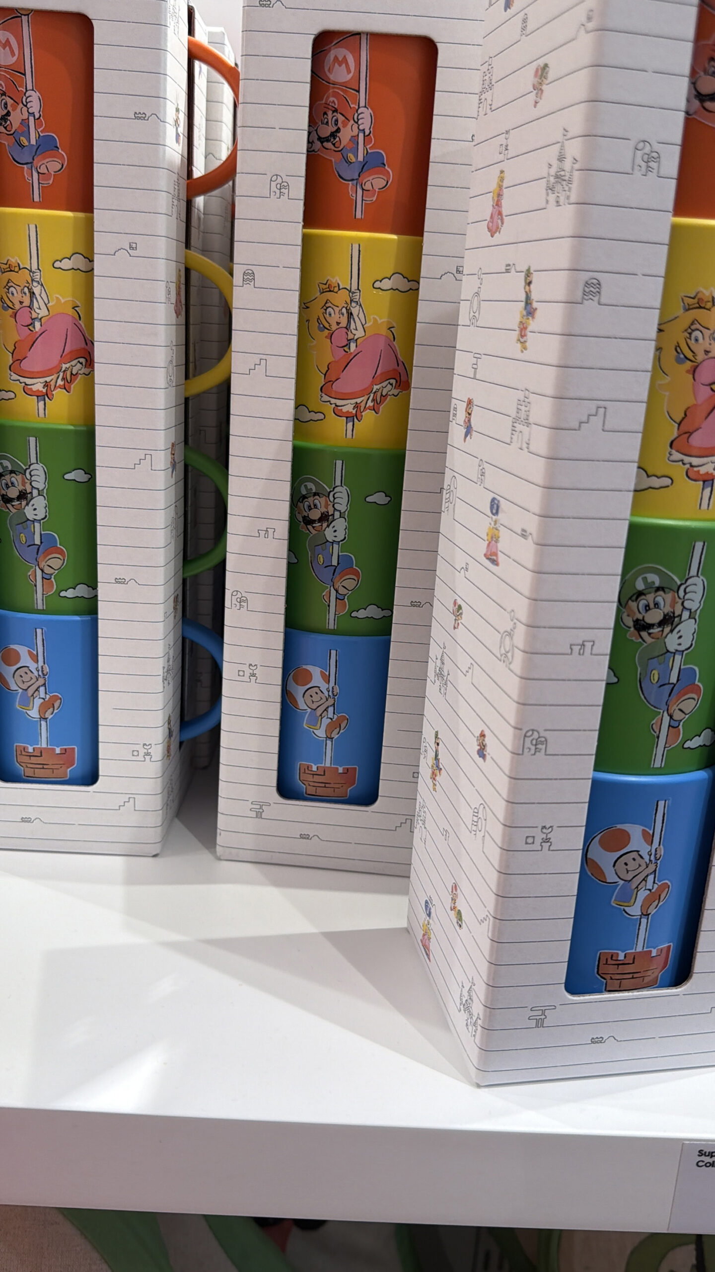 Mario cups at London pop up