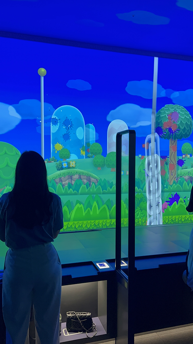 gaming inside the museum