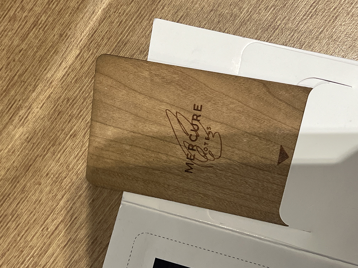 hotel keycard Mecure Hotels