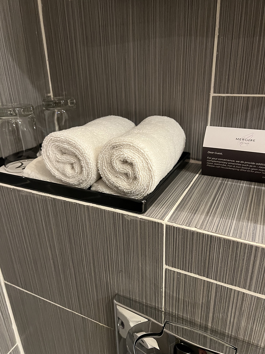 towels hung Mercure Hanoi La Gare