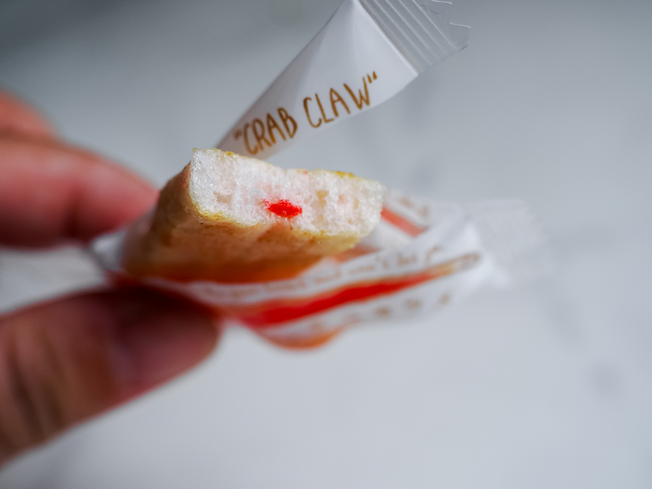 side view of Marukin Shokuhin Crab arare